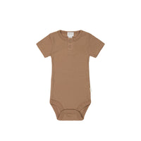 Organic Cotton Modal Darcy Rib Tee Bodysuit - Desert Childrens Bodysuit from Jamie Kay USA