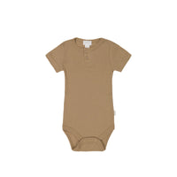 Organic Cotton Modal Darcy Rib Tee Bodysuit - Honeycomb Childrens Bodysuit from Jamie Kay USA