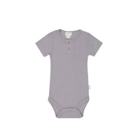 Organic Cotton Modal Darcy Rib Tee Bodysuit - Moon Childrens Bodysuit from Jamie Kay USA