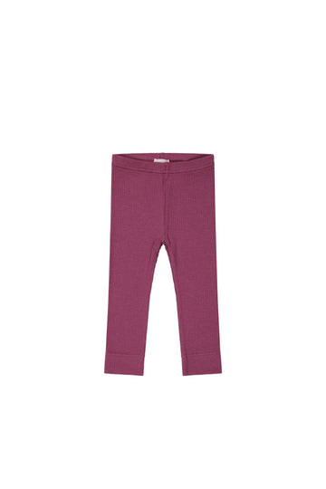 Organic Cotton Modal Everyday Legging - Berry Compote Childrens Legging from Jamie Kay USA