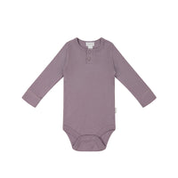 Organic Cotton Modal Long Sleeve Bodysuit - Daisy Childrens Bodysuit from Jamie Kay USA