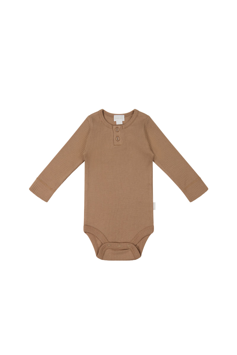 Organic Cotton Modal Long Sleeve Bodysuit - Desert Childrens Bodysuit from Jamie Kay USA