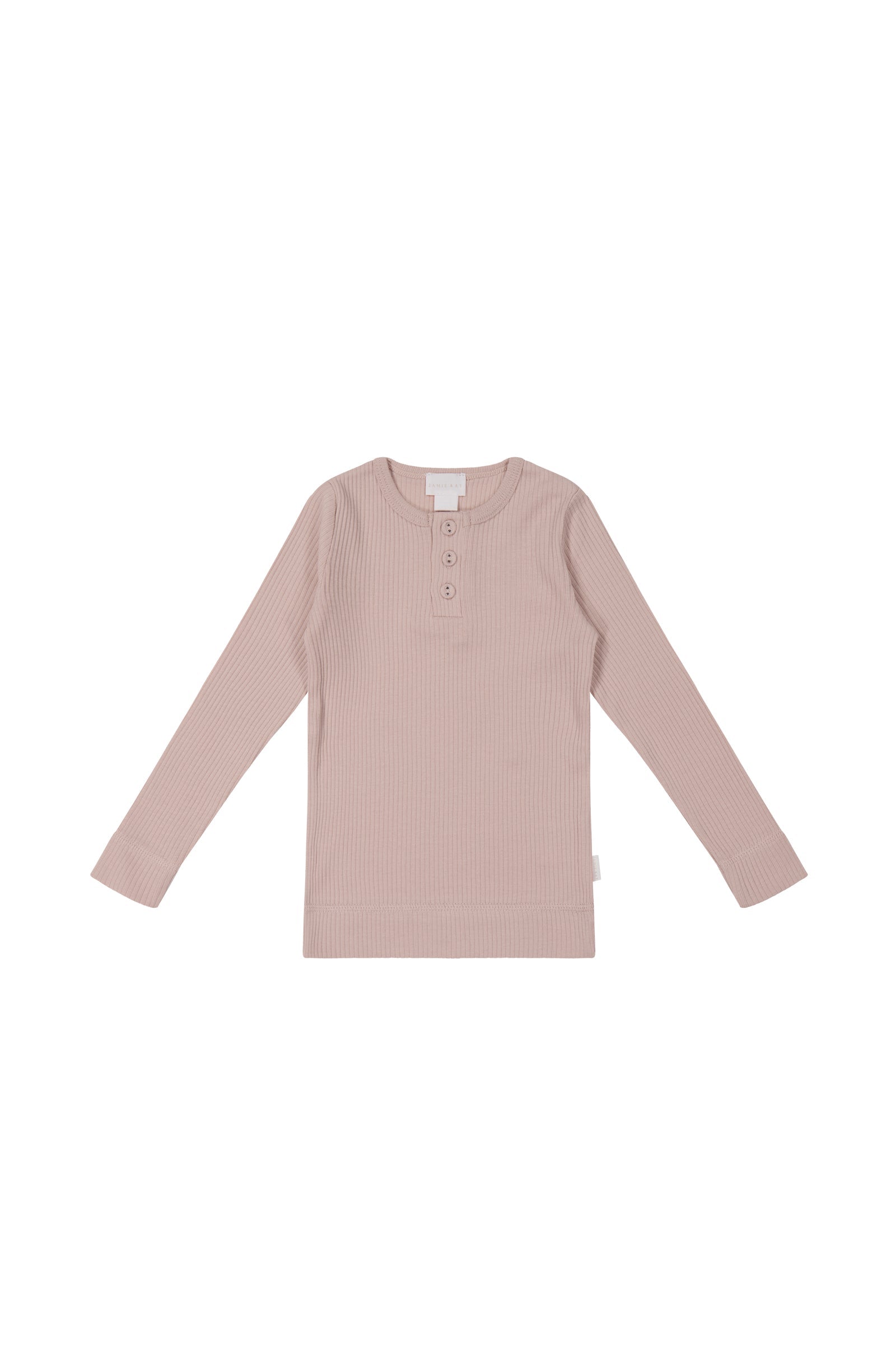 Organic Cotton Modal Long Sleeve Henley - Provence Dusty Pink – Jamie Kay  USA