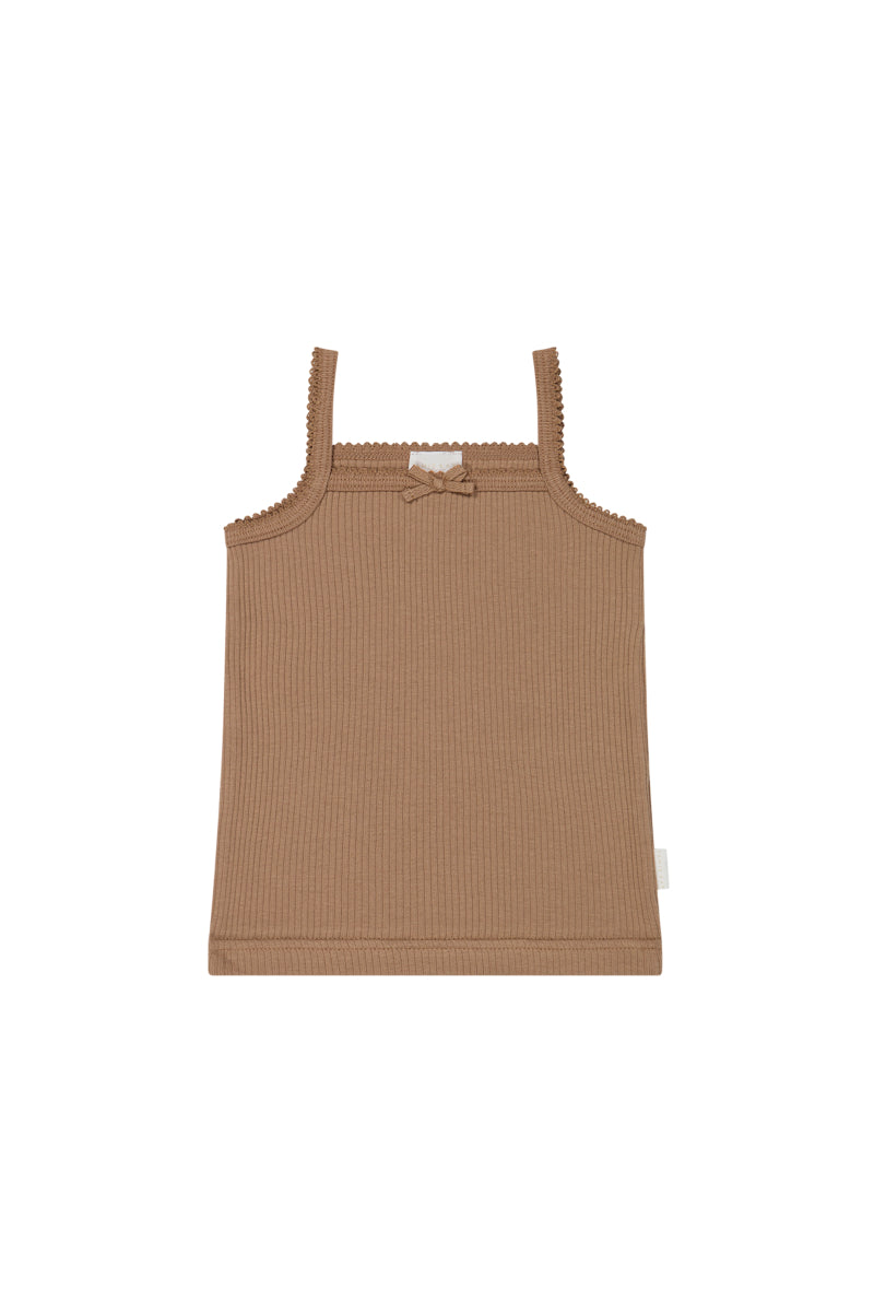 Organic Cotton Modal Singlet - Beech