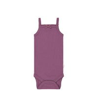 Organic Cotton Modal Singlet Bodysuit - Grape Childrens Bodysuit from Jamie Kay USA