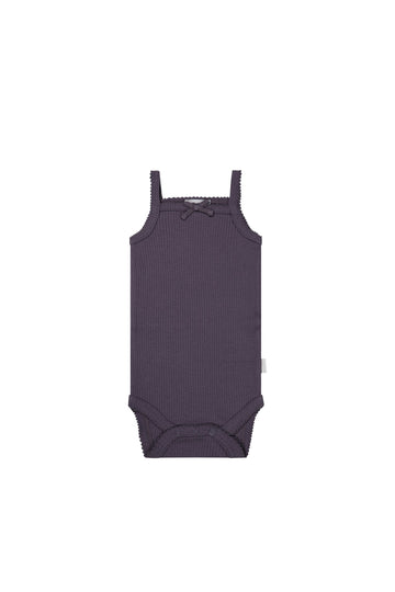 Organic Cotton Modal Singlet Bodysuit - Shale Childrens Bodysuit from Jamie Kay USA