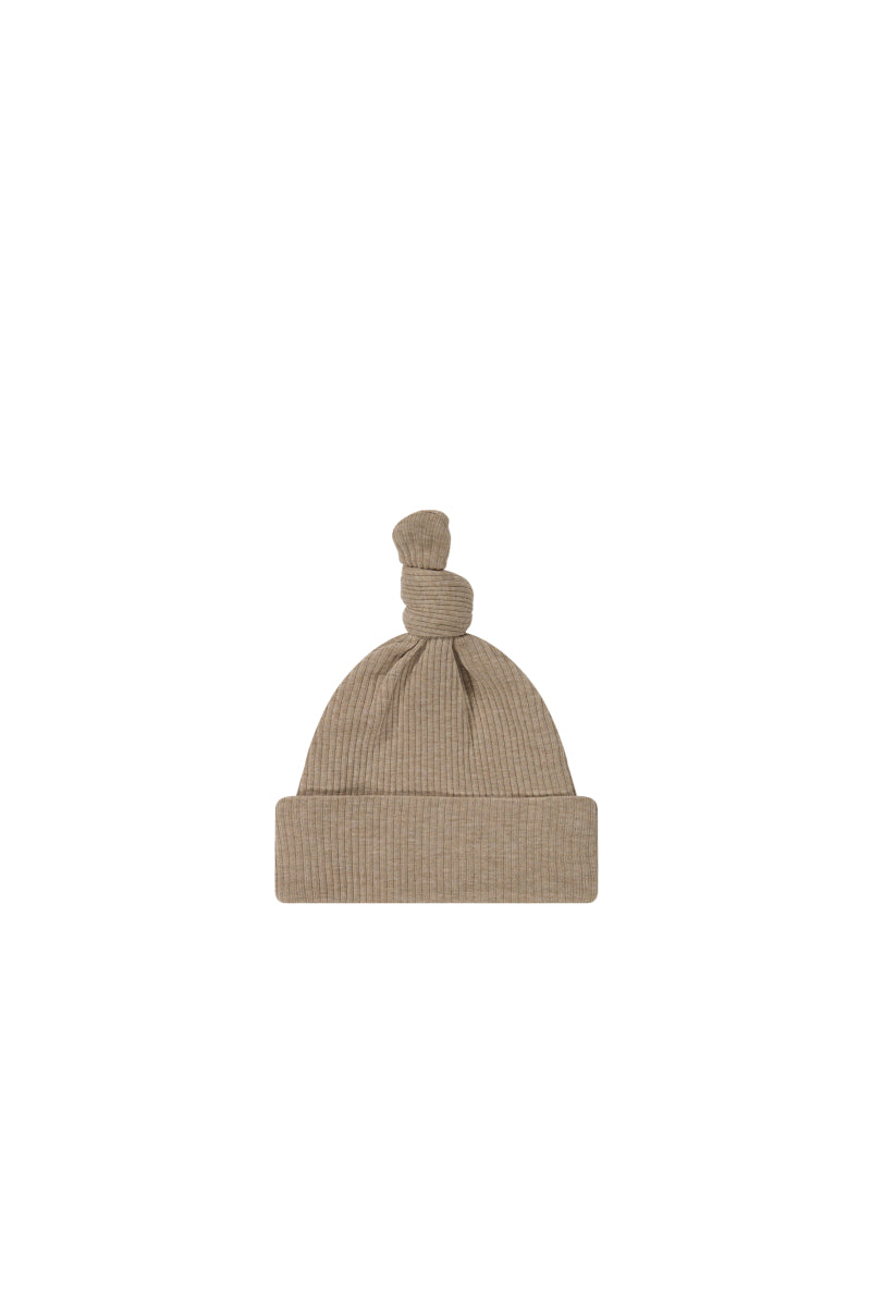 Organic Cotton Modal Marley Beanie - Caramel Marle Childrens Hat from Jamie Kay USA