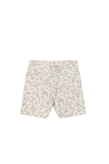 Organic Cotton Bike Short - Posy Floral Childrens Short from Jamie Kay USA