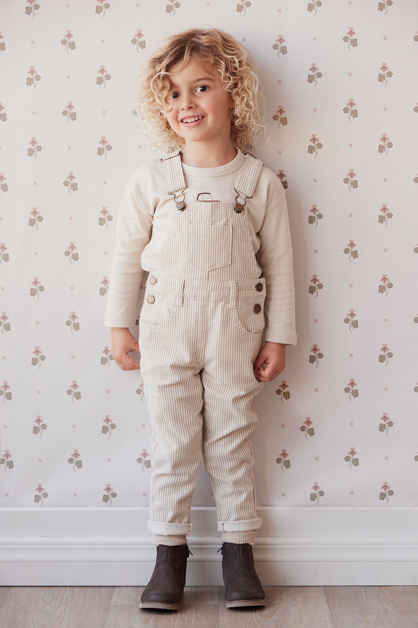 Jordie Cotton Twill Overall - Balm/Cloud Stripe – Jamie Kay USA