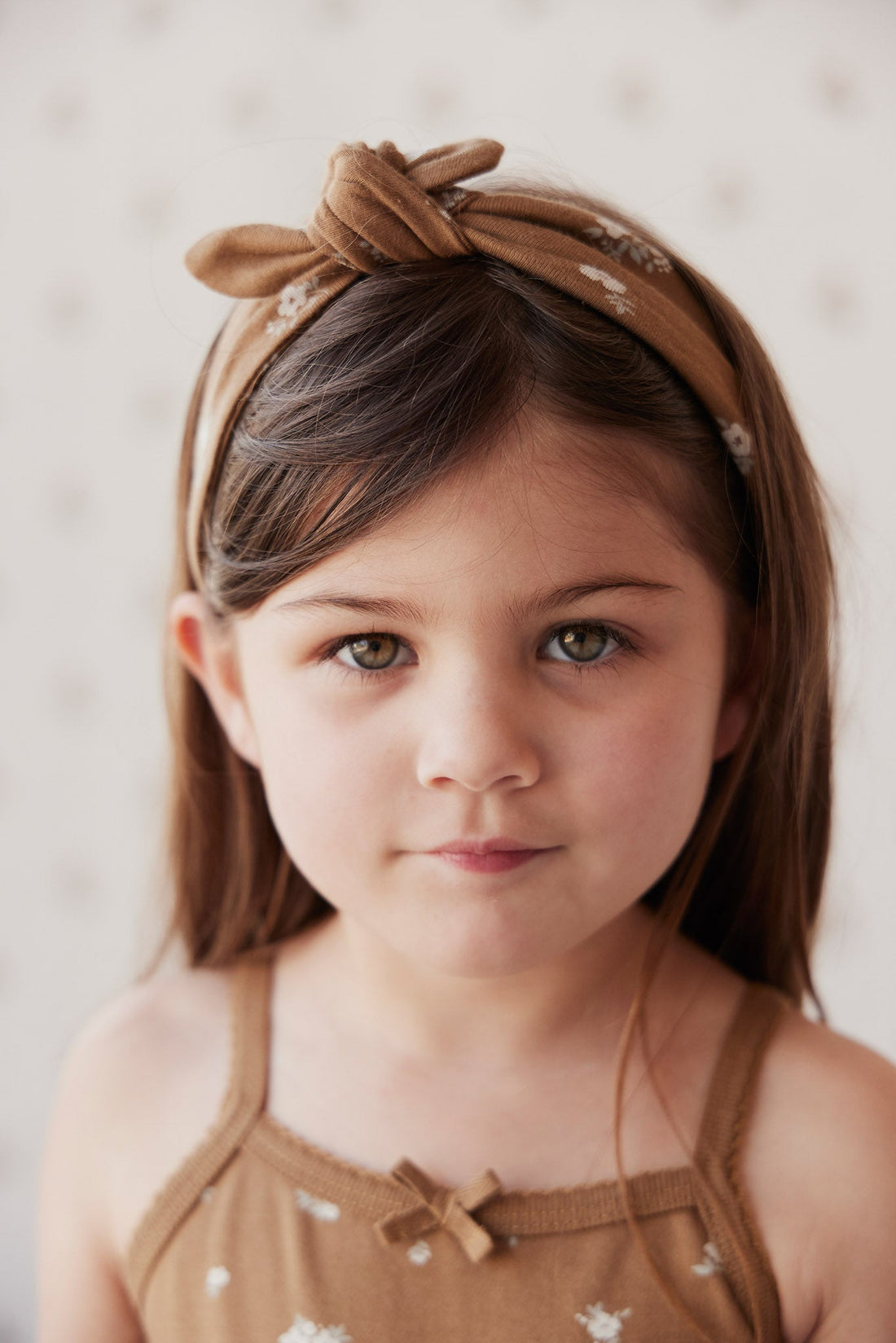 Organic Cotton Headband - Polly Bronze Childrens Headband from Jamie Kay USA