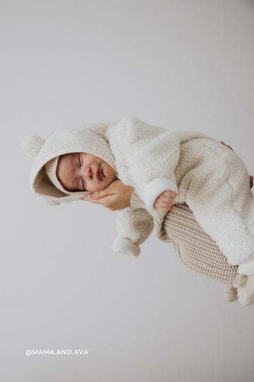 Sasha Recycled Polyester Sherpa Onepiece - Natural Childrens Onepiece from Jamie Kay USA