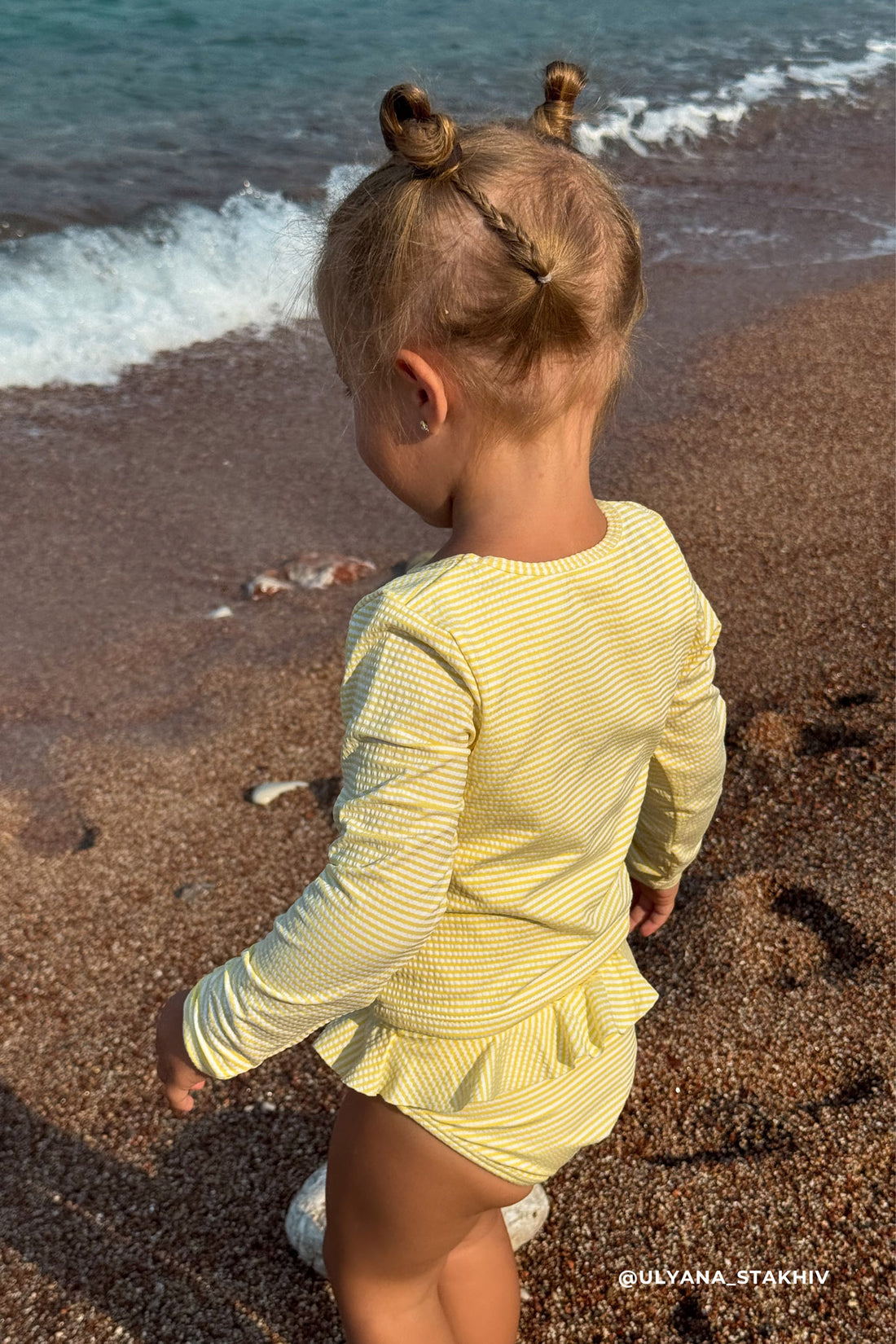 Brielle Swim Set - Camomile Stripe Childrens Swimwear from Jamie Kay USA