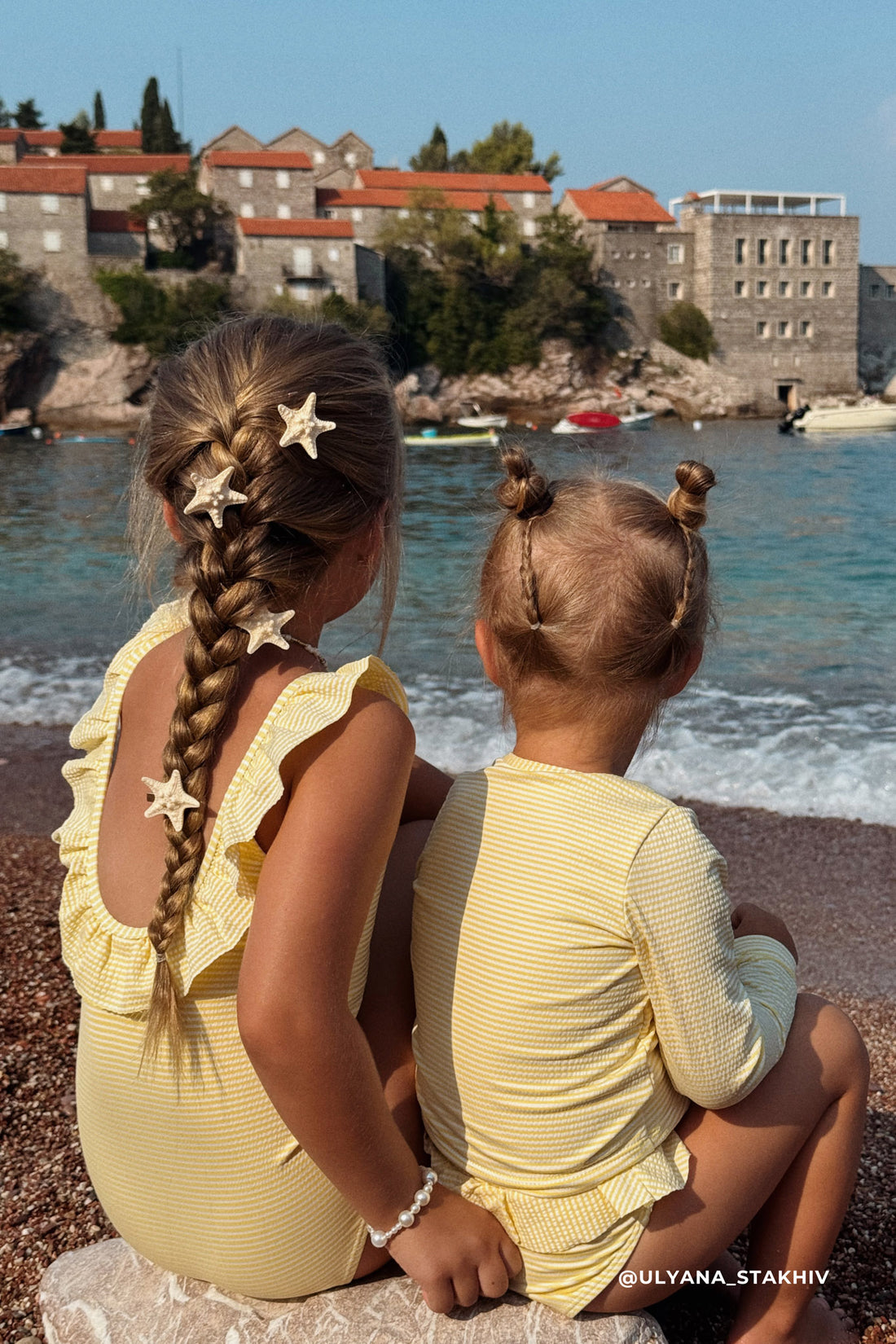 Emmeline Swimsuit - Camomile Stripe Childrens Swimwear from Jamie Kay USA