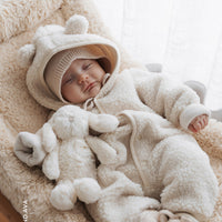 Sasha Recycled Polyester Sherpa Onepiece - Natural Childrens Onepiece from Jamie Kay USA