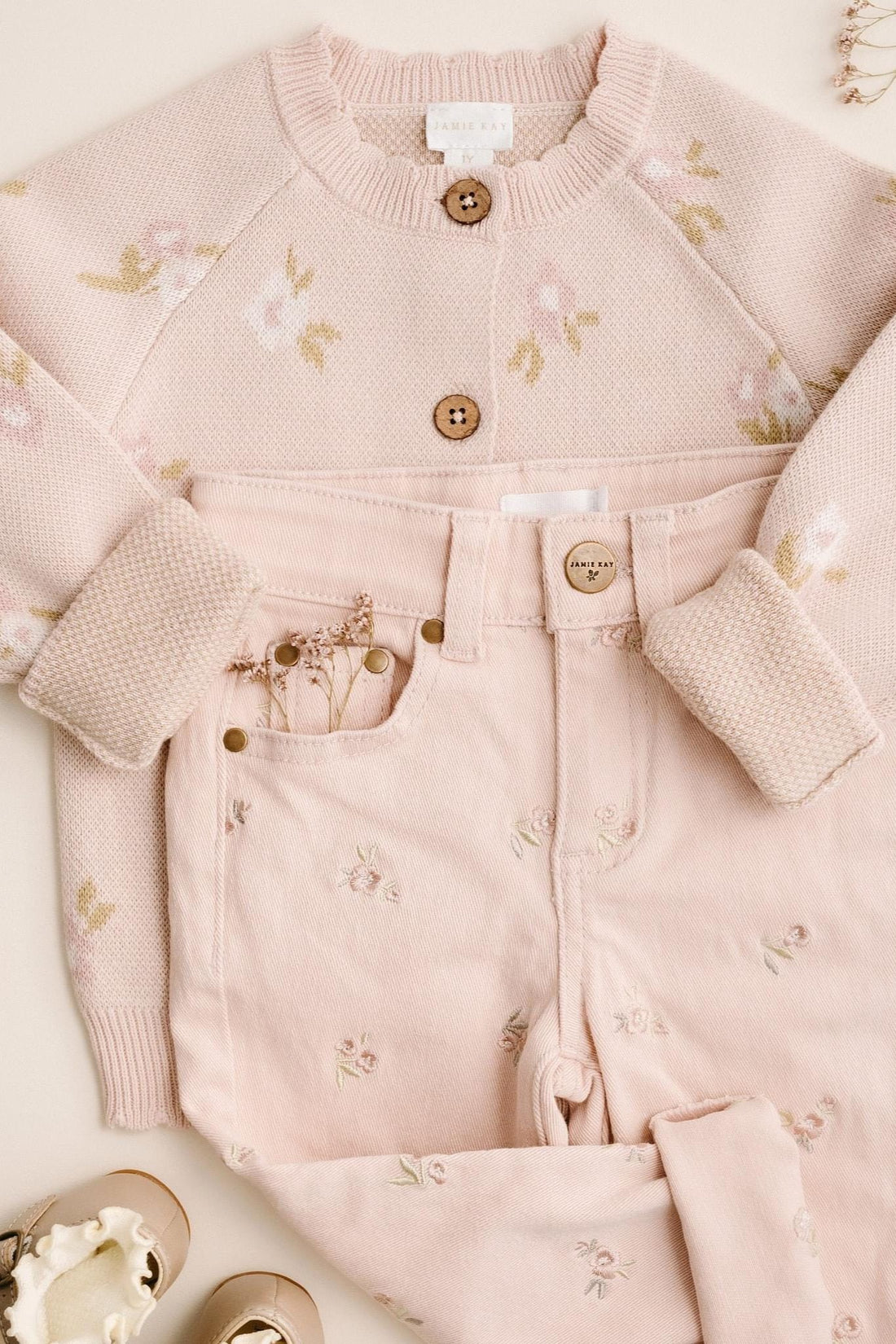 Alison Pant - Goldie Embroidery Childrens Pant from Jamie Kay USA