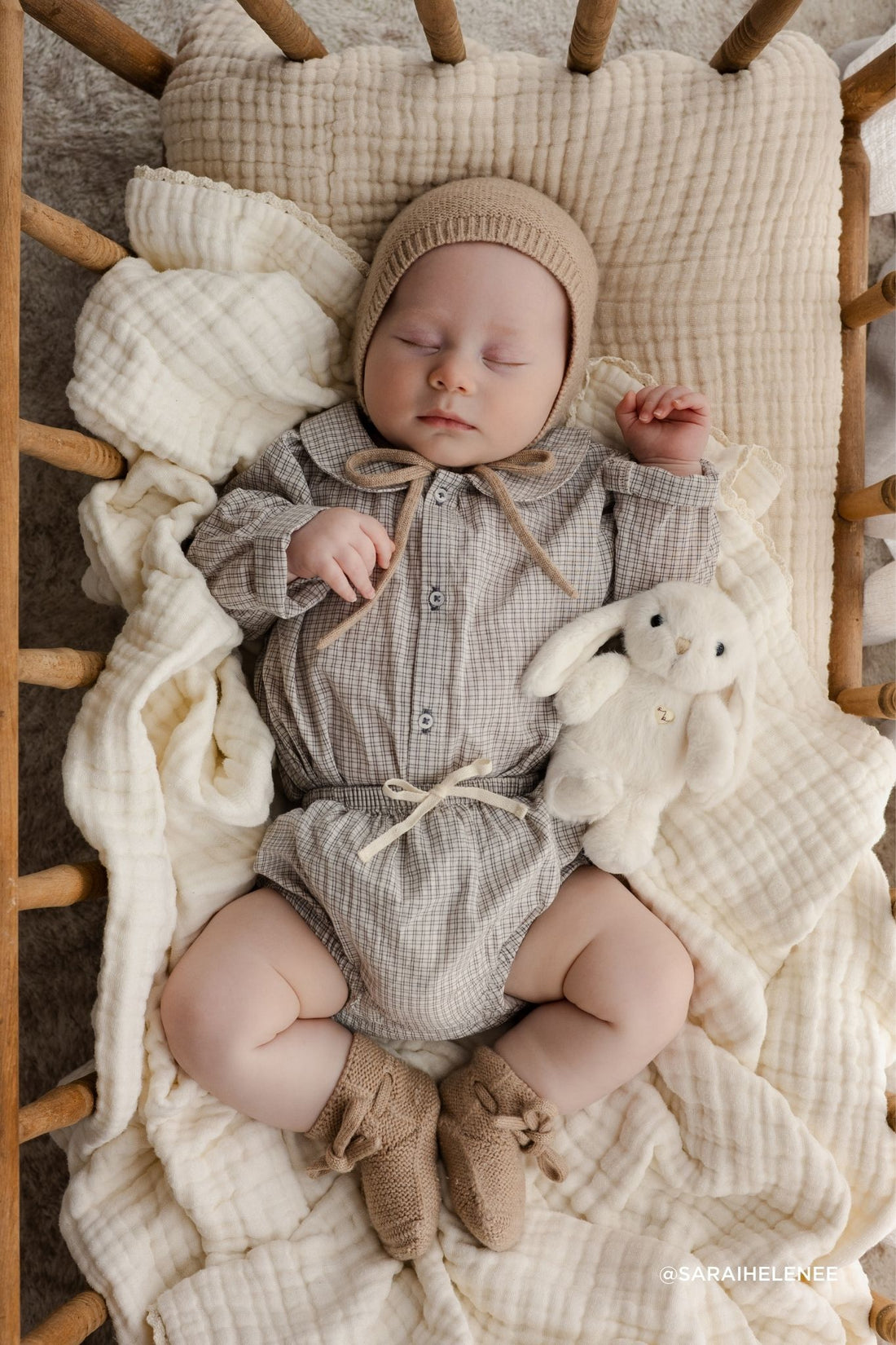 Organic Cotton Gabriel Bloomer - Cloud Check Childrens Bloomer from Jamie Kay USA