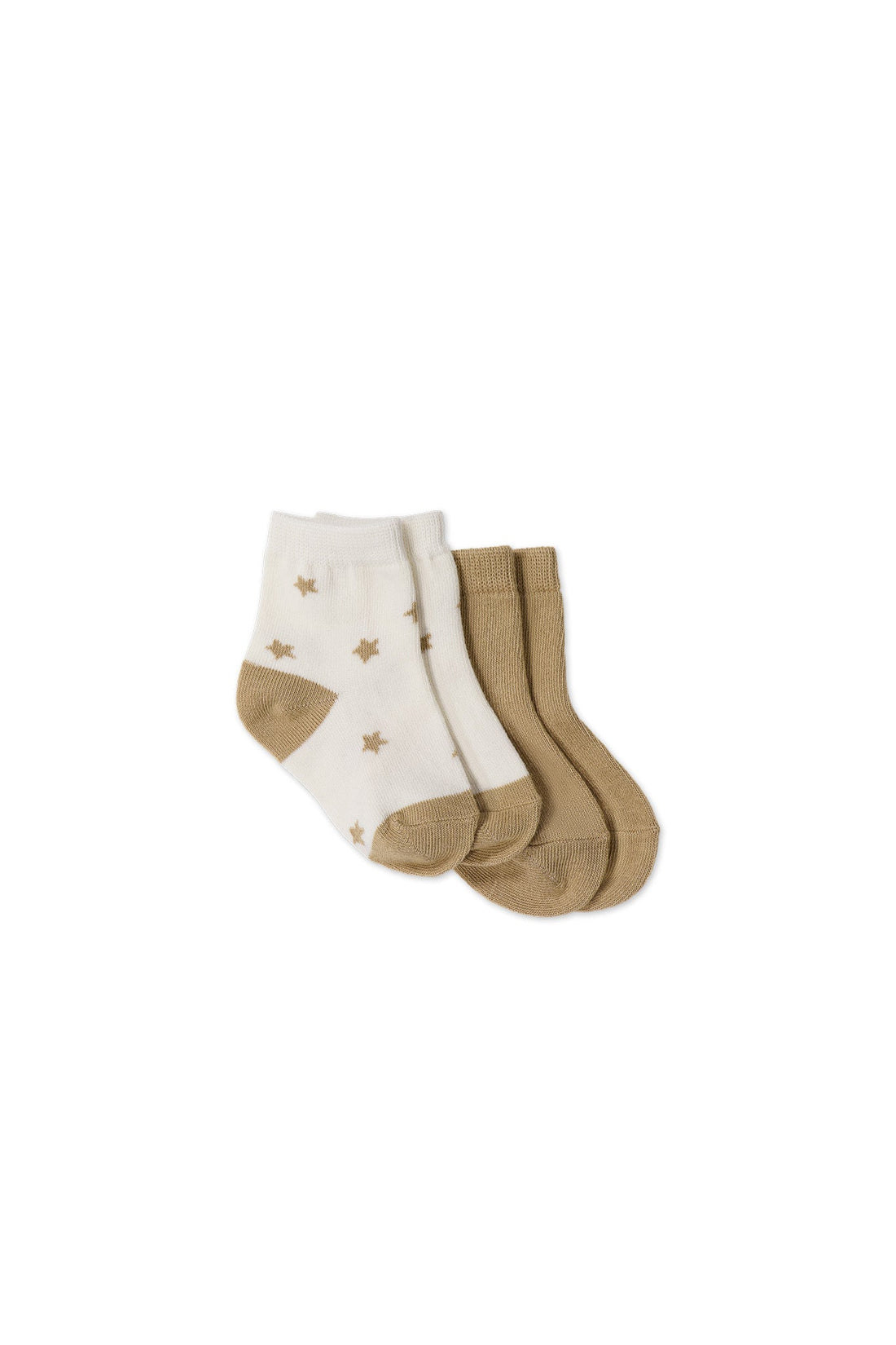 2PK Sock - Twinkle Toes Fawn/Fawn Childrens Sock from Jamie Kay USA