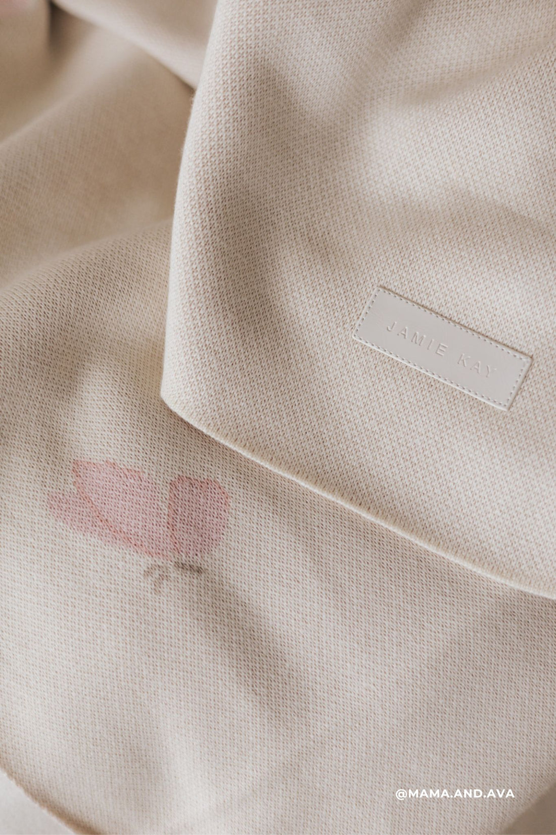 Cassie Jacquard Blanket - Egret Childrens Blanket from Jamie Kay USA