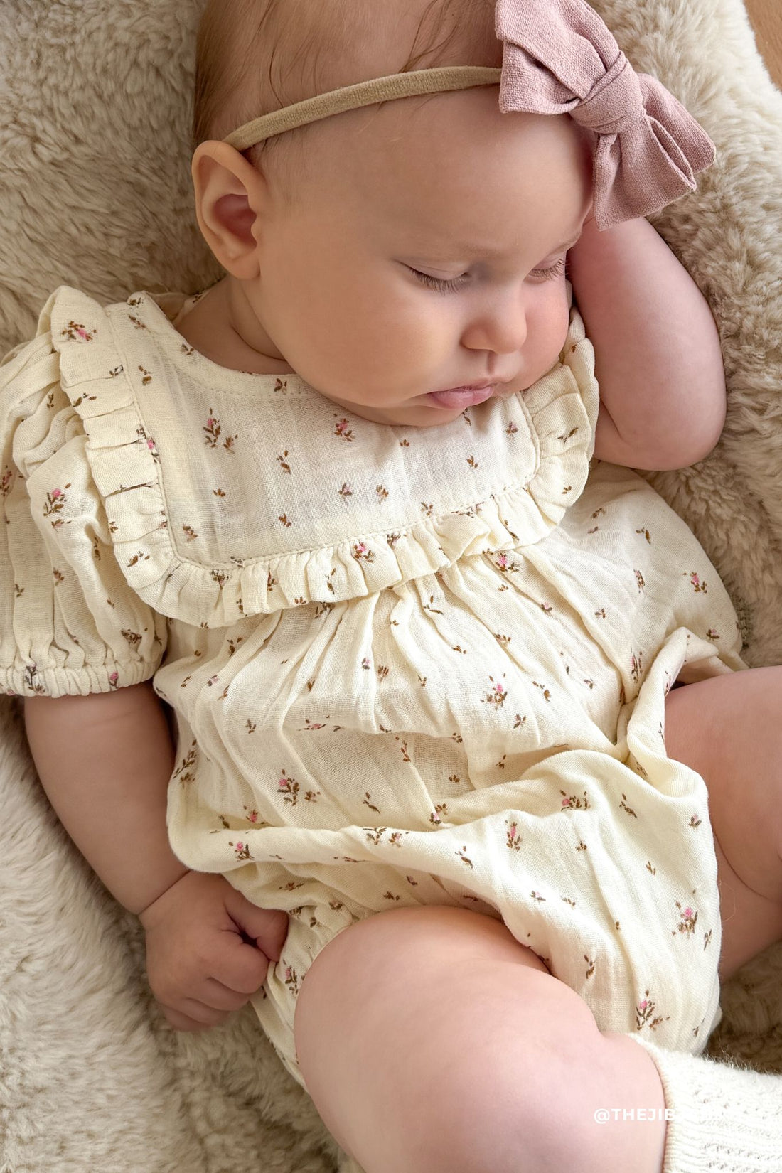 Organic Cotton Muslin Odette Playsuit - Dina Antique Childrens Jumpsuit from Jamie Kay USA