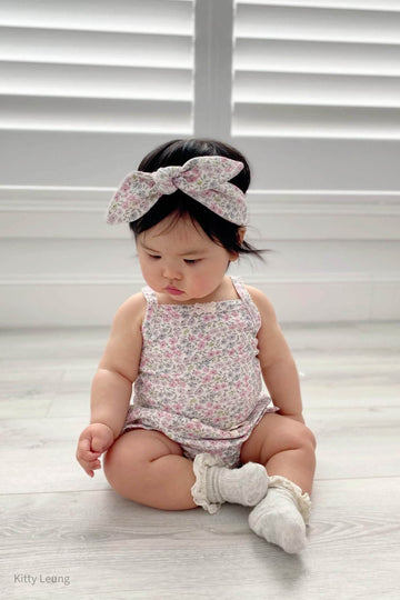 Organic Cotton Bridget Singlet Bodysuit - Fifi Mini Slightly Pink Childrens Bodysuit from Jamie Kay USA