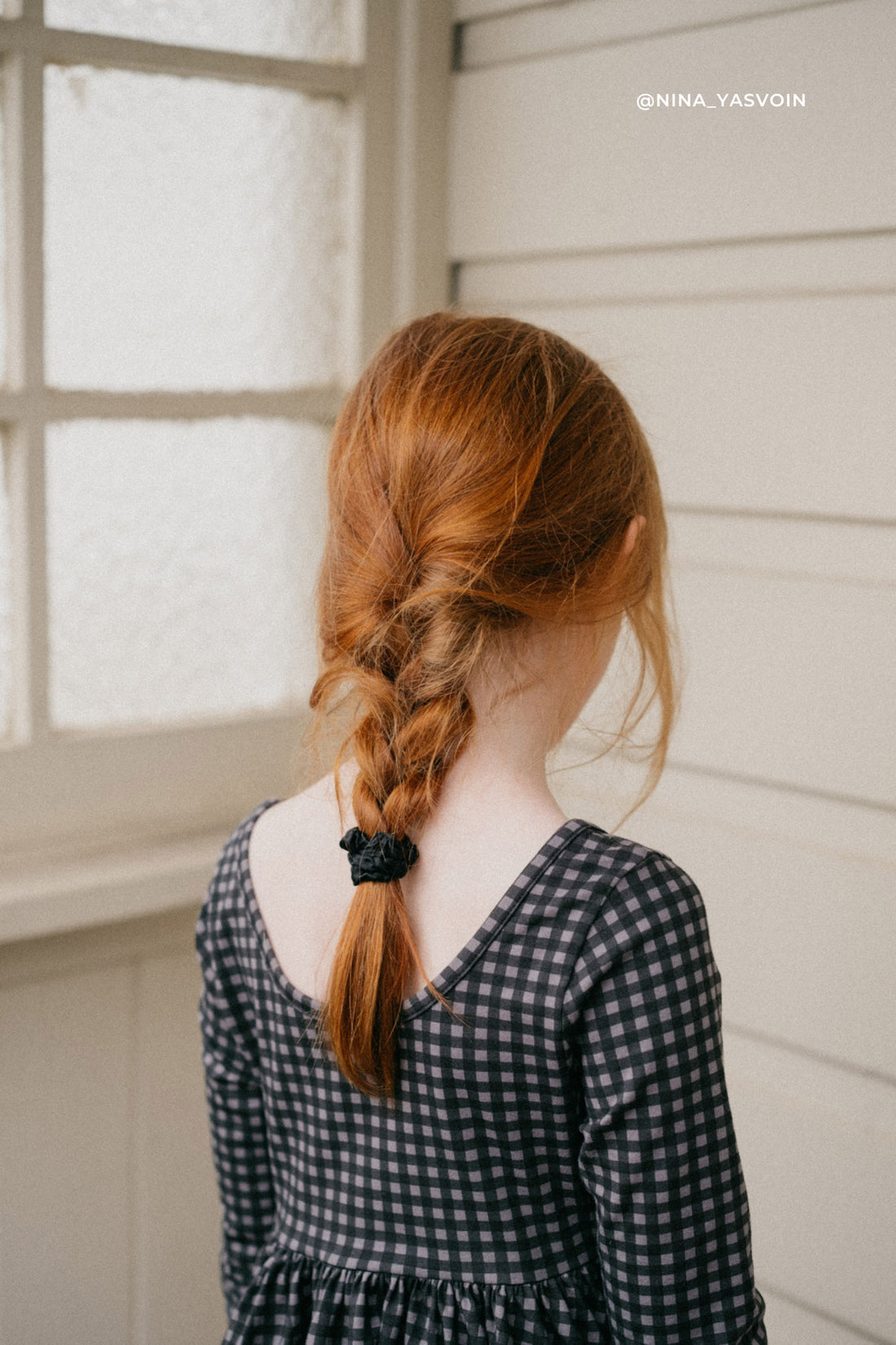 Organic Cotton Tallulah Dress - Gingham Night Childrens Dress from Jamie Kay USA