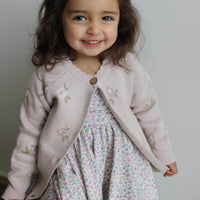 Organic Cotton Tallulah Dress - Fifi Mini Slightly Pink Childrens Dress from Jamie Kay USA