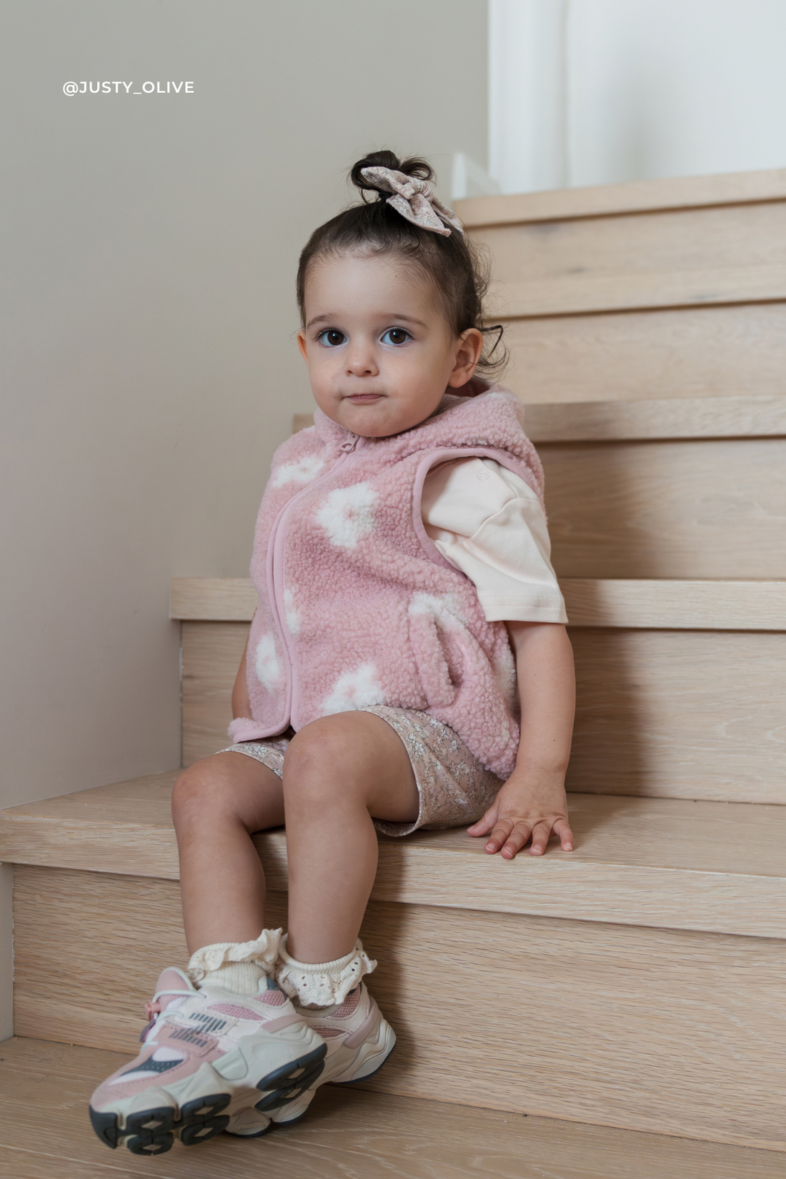 Kai Sherpa Vest - Frankie Mauve Childrens Vest from Jamie Kay USA