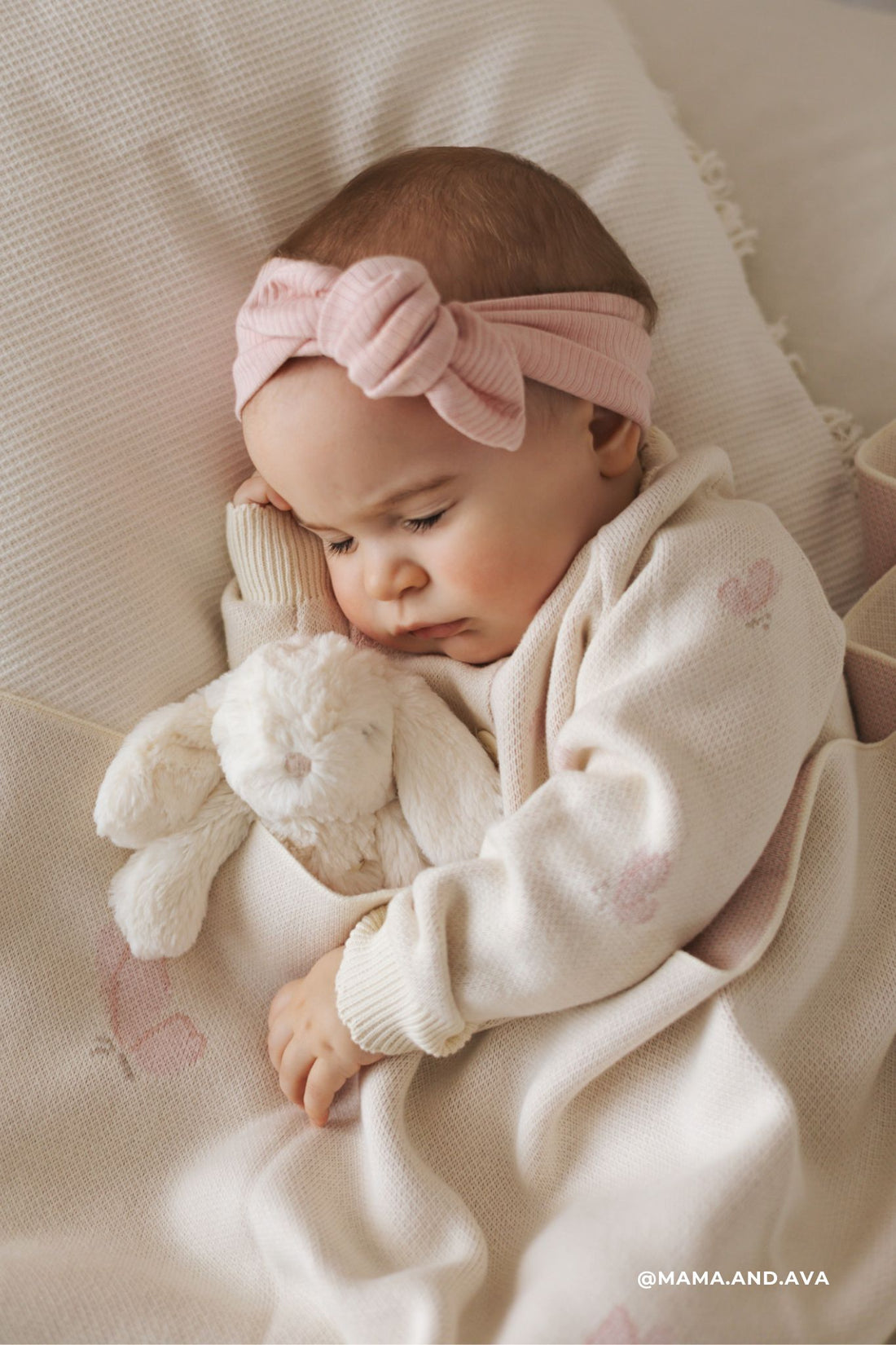 Cassie Jacquard Blanket - Egret Childrens Blanket from Jamie Kay USA