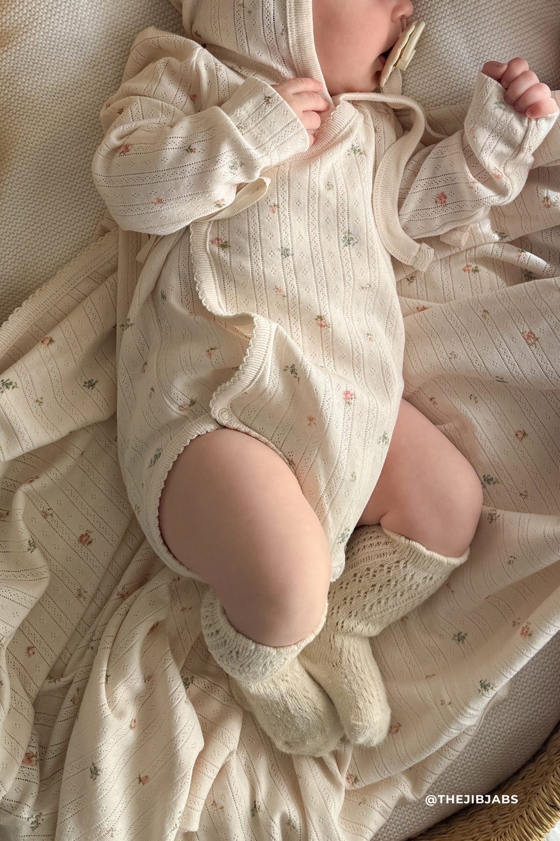 Organic Cotton Pointelle Marina Bodysuit - Sweet Magnolia Simple Childrens Bodysuit from Jamie Kay USA