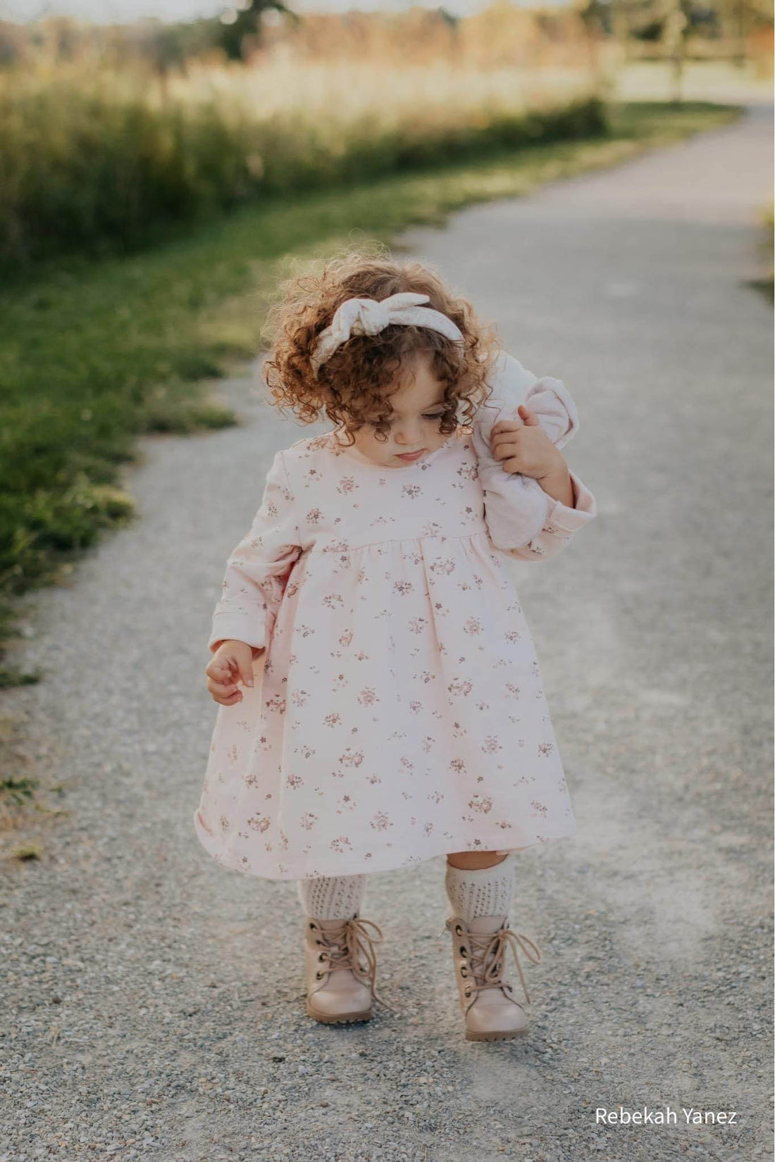 Organic Cotton Charlotte Dress - Petite Fleur Soft Peony Childrens Dress from Jamie Kay USA