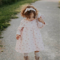 Organic Cotton Charlotte Dress - Petite Fleur Soft Peony Childrens Dress from Jamie Kay USA