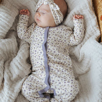 Organic Cotton Maple Onepiece - Blueberry Field Raindrops Childrens Onepiece from Jamie Kay USA