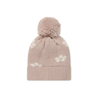 Addison Beanie - Frankie Knit Rose Childrens Beanie from Jamie Kay USA