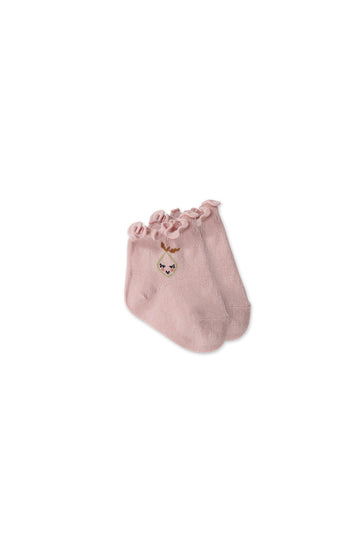 Alison Sock - Dainty Pink Childrens Sock from Jamie Kay USA