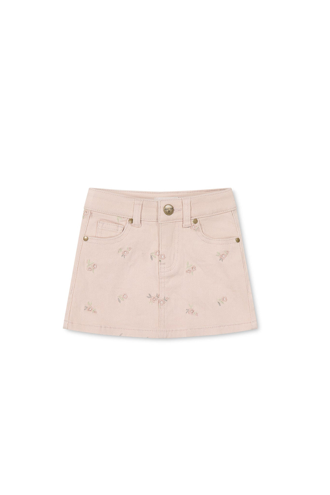 Alison Twill Skirt - Goldie Embroidery Childrens Skirt from Jamie Kay USA