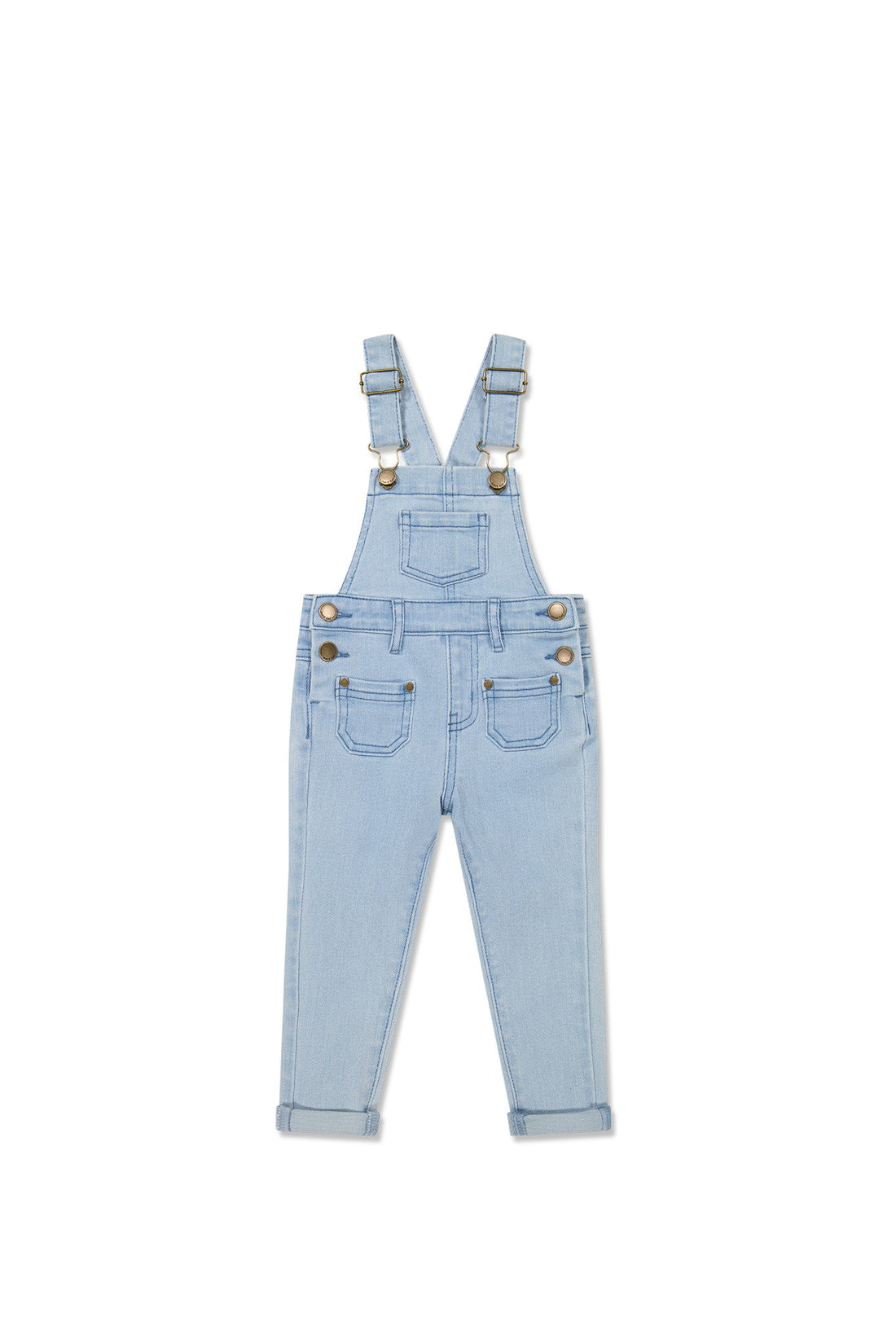 Arlo Twill Overall - Washed Denim Childrens Overall from Jamie Kay USA