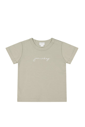 Pima Cotton Aude Oversized Tee - Mist Childrens Top from Jamie Kay USA