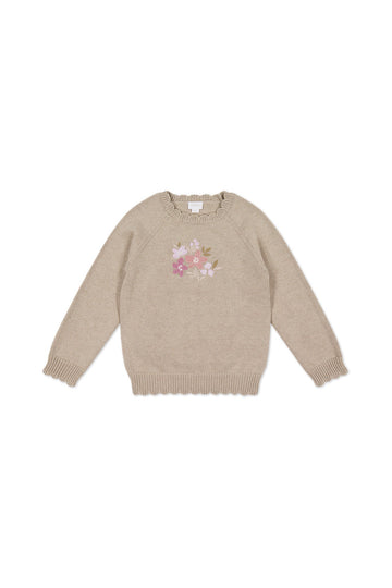 Audrey Jumper - Biscuit Marle Childrens Jumper from Jamie Kay USA