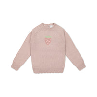 Audrey Knitted Jumper - Strawberry Childrens Jumper from Jamie Kay USA