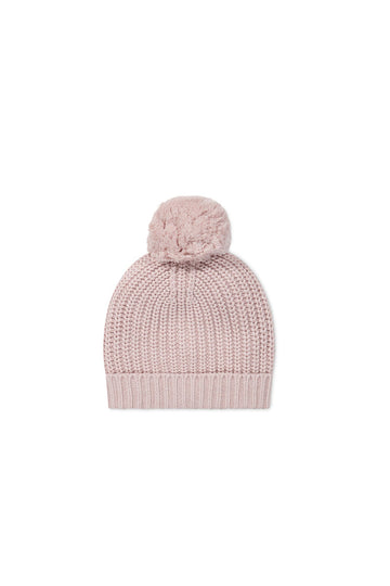 Aurelie Beanie - Dainty Pink Marle Childrens Beanie from Jamie Kay USA