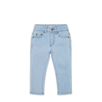 Austin Woven Twill Pant - Washed Denim Childrens Pant from Jamie Kay USA