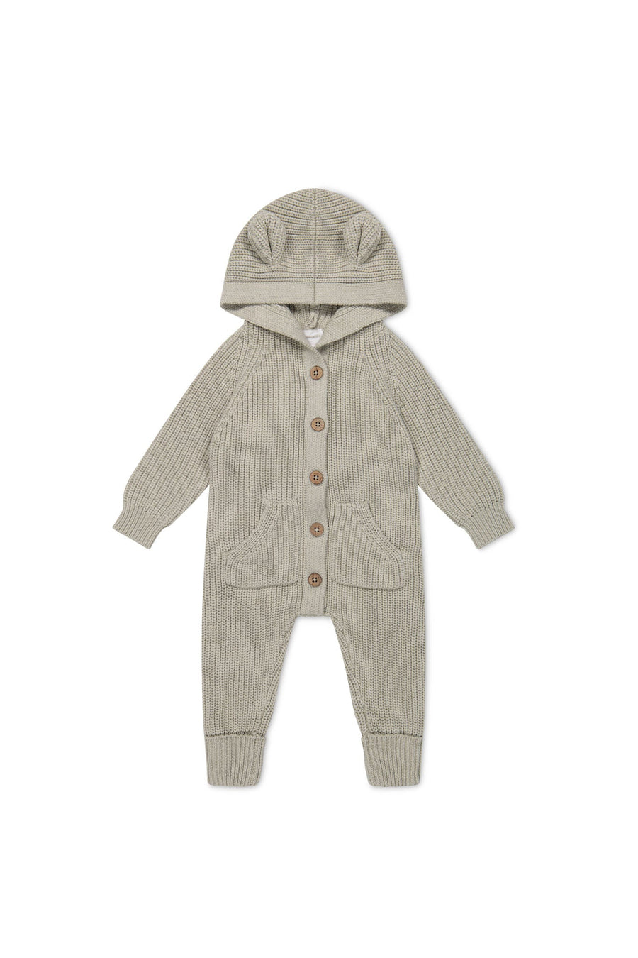 Bear Knit Onepiece - Moss Marle Childrens Onepiece from Jamie Kay USA