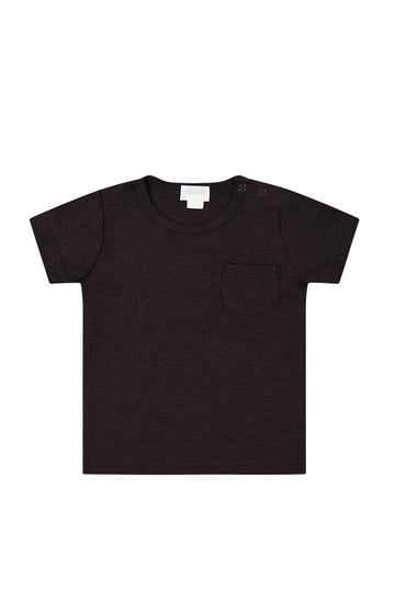 Pima Cotton Cameron Tee - Dark Chocolate Childrens Tee from Jamie Kay USA