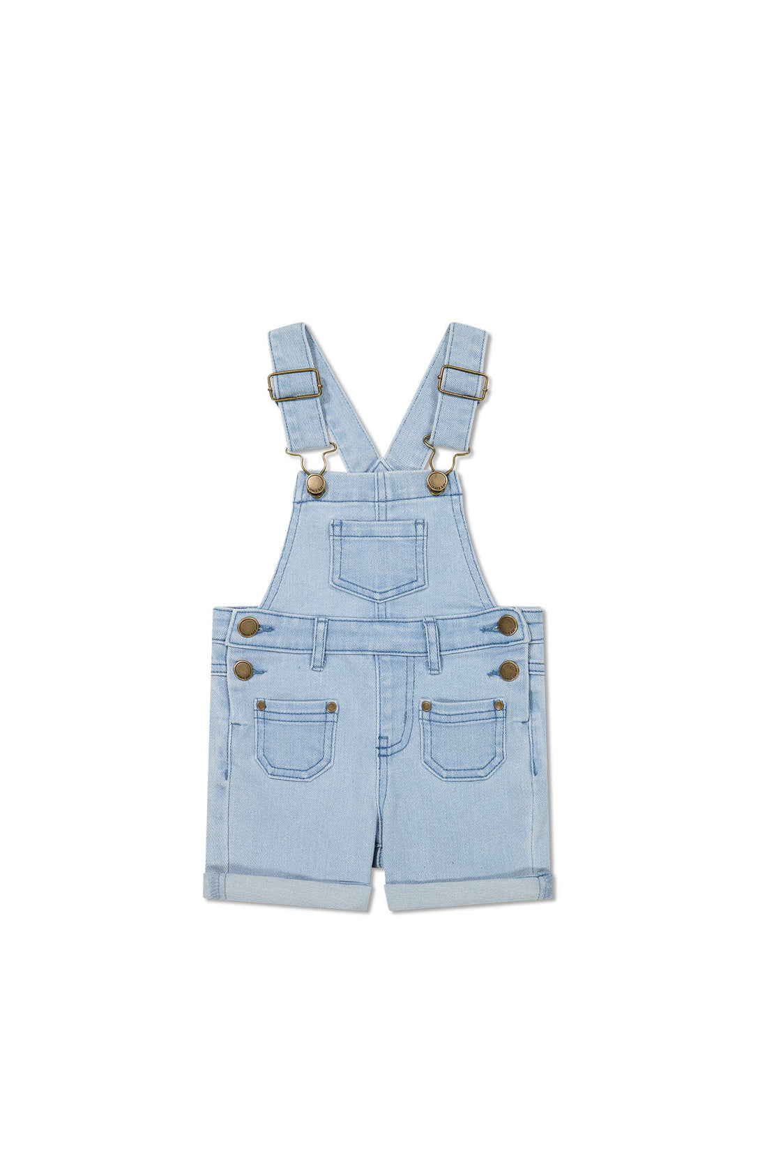 Chase Twill Short Overall - Washed Denim Childrens Overall from Jamie Kay USA