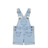 Chase Twill Short Overall - Washed Denim Childrens Overall from Jamie Kay USA