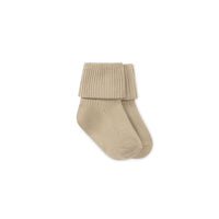 Classic Rib Sock - Biscuit Childrens Sock from Jamie Kay USA