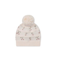 Delilah Knitted Hat - Cherry Love Blush Childrens Hat from Jamie Kay USA