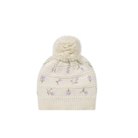 Delilah Knitted Hat - Delilah Knit Lavender Childrens Beanie from Jamie Kay USA