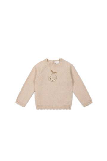 Emma Jumper - Oatmeal Marle Childrens Jumper from Jamie Kay USA