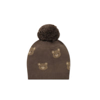 Ethan Hat - Bobbie Bear Brownie Childrens Beanie from Jamie Kay USA